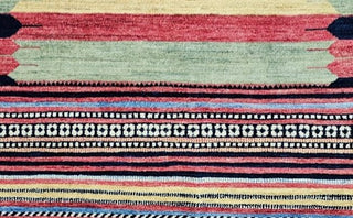 Afghan Tribal Gabbeh Rainbow