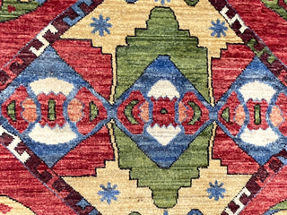 Afghan Tribal Turkestan Spirals Red