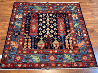 Afghan Tribal Double Cypress Deep Blue