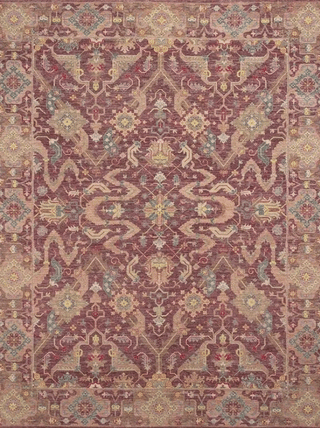 Oushak Worn Classic Garnet