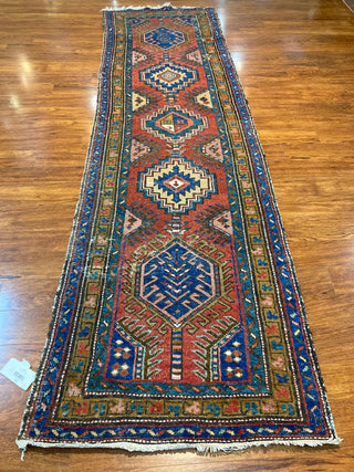 Antique Persian Heriz Runner. 2'10''x10'