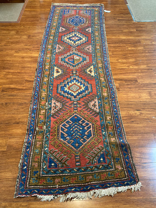 Antique Persian Heriz Runner. 2'10''x10'