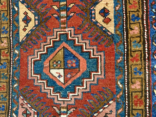 Antique Persian Heriz Runner. 2'10''x10'