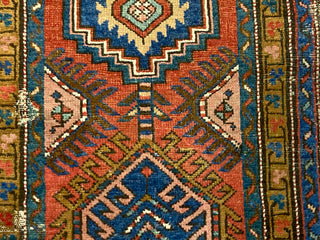 Antique Persian Heriz Runner. 2'10''x10'