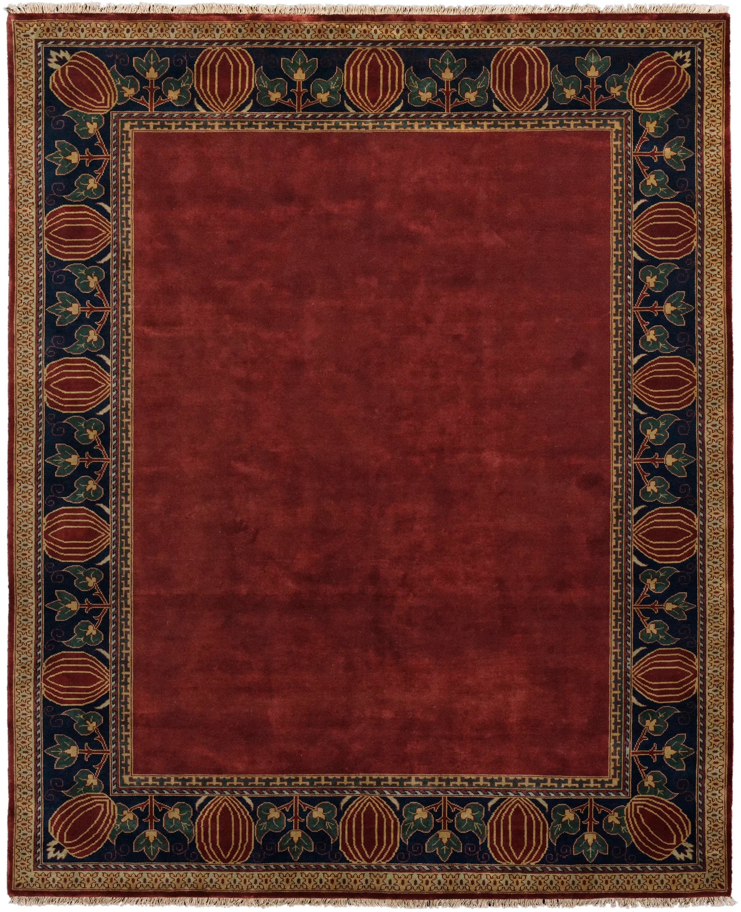 PC-07C Oak Park Mahogany Border Area Rugs