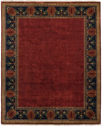 PC-07C Oak Park Mahogany Border Area Rugs