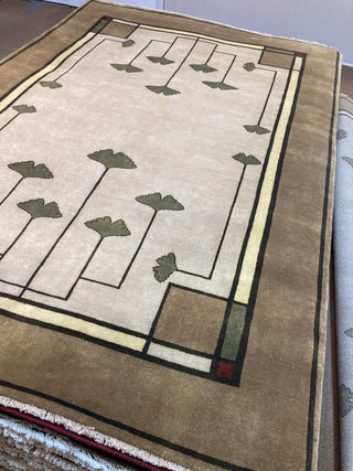 Ginkgo Oatmeal 6x9. Reduced From $3350 To $995. OTHER SIZES AVAILABLE!