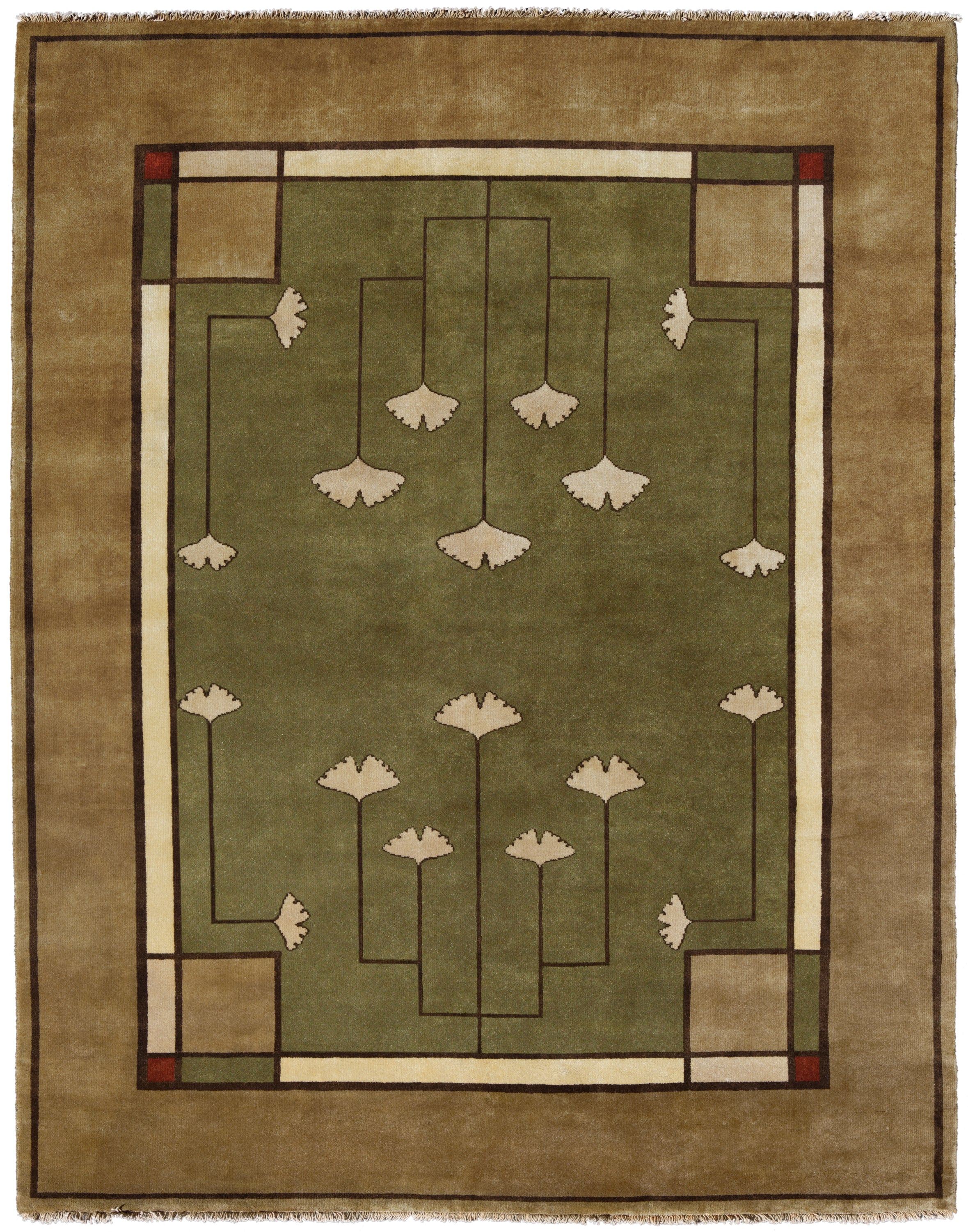PC-21B Ginkgo Sage Area Rugs and Runners