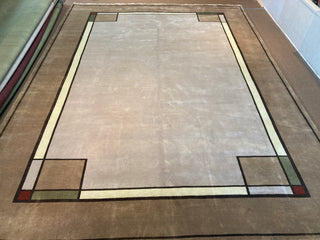 Ginkgo Oatmeal Border 10x14. Down From $8680 To Only $3995! OTHER SIZES AVAILABLE!