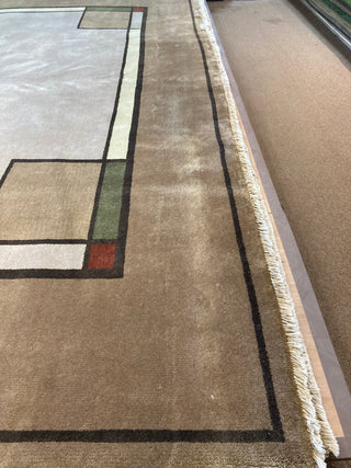 Ginkgo Oatmeal Border 10x14. Down From $8680 To Only $3995! OTHER SIZES AVAILABLE!