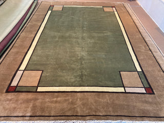 Ginkgo Sage Border 10x14. Down From $8680 To Only $3995! OTHER SIZES AVAILABLE!