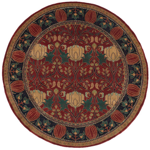 PC-07A Oak Park Mahogany Area Rugs and Runners