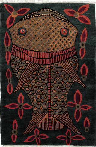 Teal Fish Rug